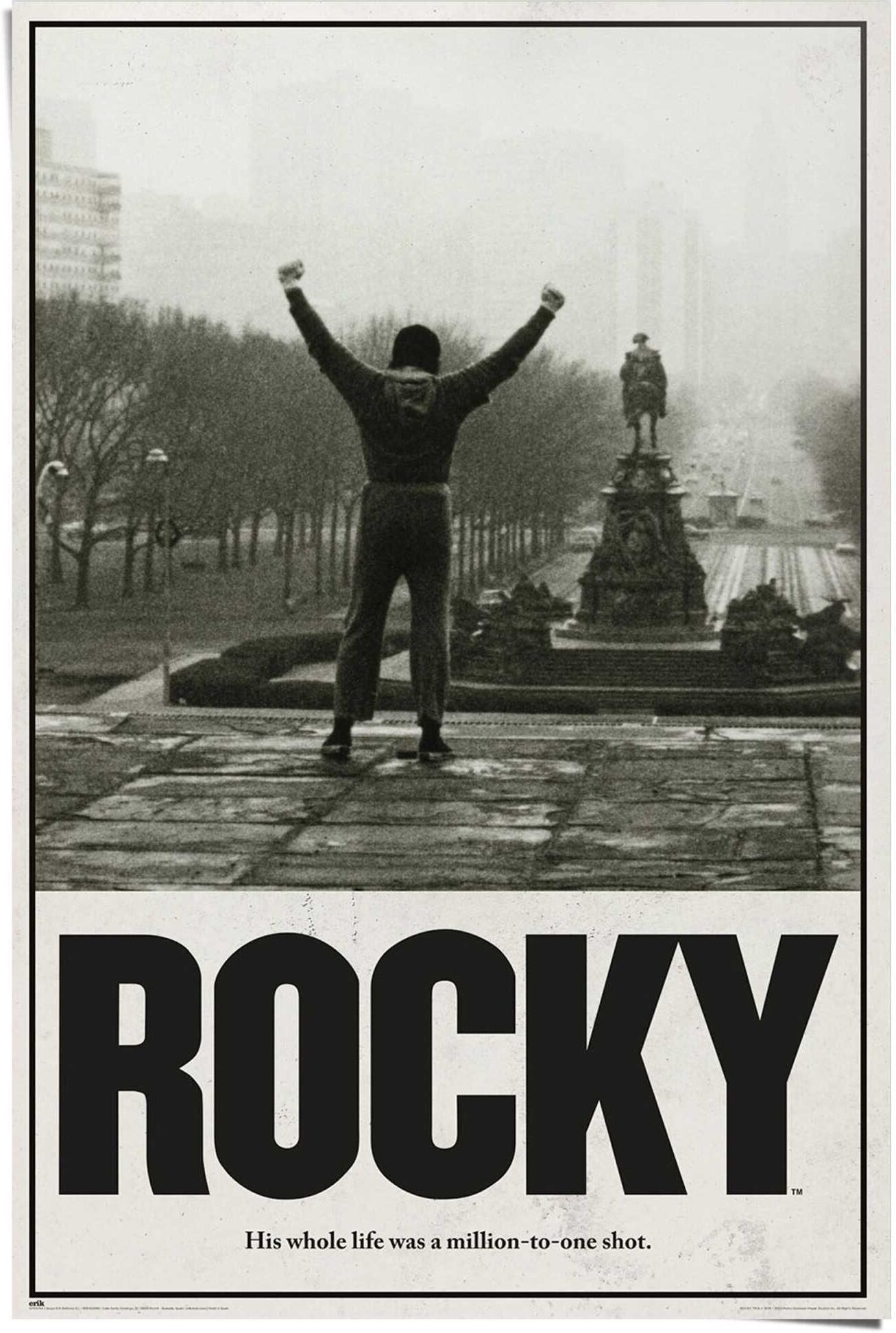 Reinders! Poster REINDERS "Rocky - Rocky Balboa", schwarz (farbe bild(er): schwarz), B:61cm H:91,5cm T:0,1cm, Holzwerkstoff, Bilder, Poster farbe bild(er): schwarz B/H/T: 61cm x 91,5cm x 0,1cm