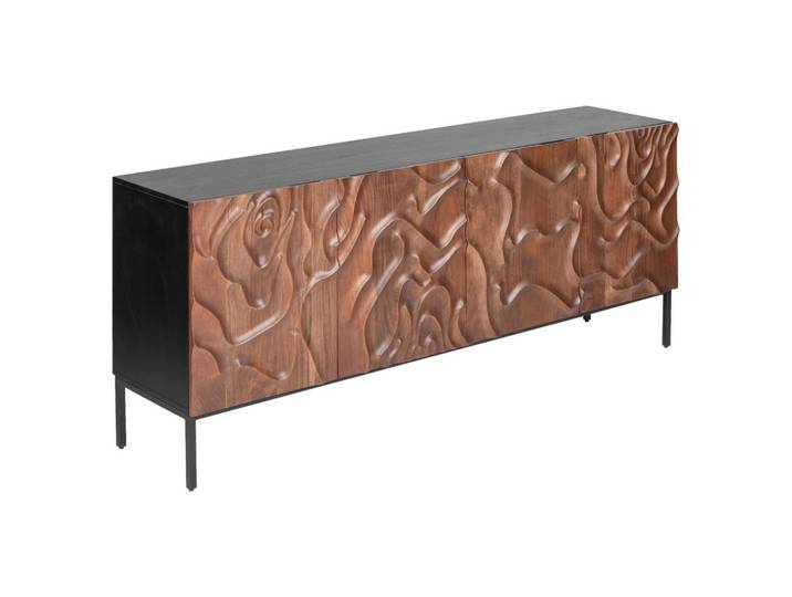 Sideboard Desert Walnussfarben/Schwarz