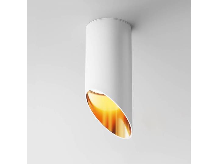 Plafonnier Lipari Ø 6cm Blanc/Doré/Blanc Aluminium GU10