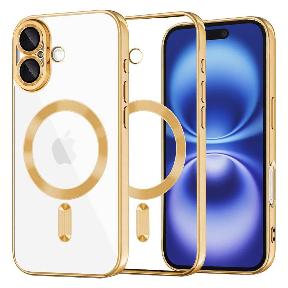 Techsuit - Luxury Crystal MagSafe - iPhone 16 - Gold (Apple iPhone 16) (56359648)
