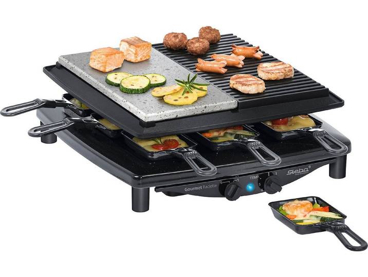 Steba Raclette RC 4 Plus, 8 Raclettepfännchen, 1450 W