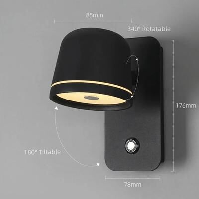 Uplifted Finds Aisilan LED Dimmable Wall Lamp With Touch Switch And Adjustable Color Temperature black