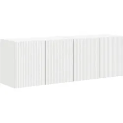 Helloshop26 - Zeitgenössischer minimalistischer rechteckiger Wand-TV-Schrank 59,5 x 31 x 40 cm aus Holzwerkstoff weiß