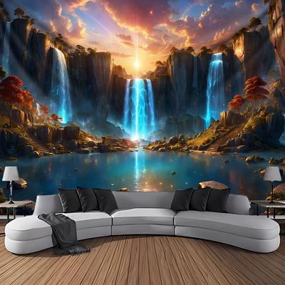 Uplift Treasures Waterfall Canyon Landscape Wall Tapestry Decor i 70x100cm28x39in