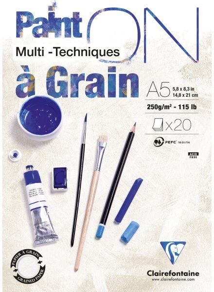 Clairefontaine Painton Tegneblok   Grain   A5