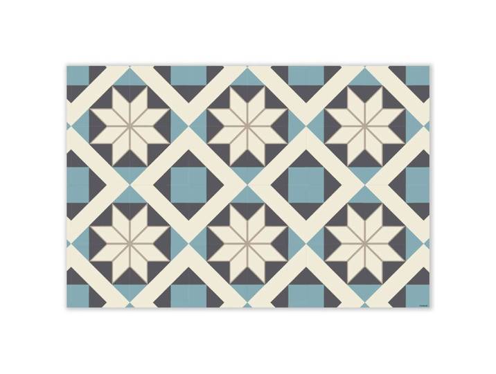 Mubusi Tapis Vinyle Sud Bleu 200x300 cm - Tapis Chambre en Vinyle