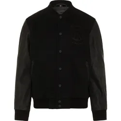 Rokker College Black Motorrad Leder-/Textiljacke