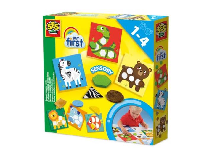 SES Creative 14483 Tiere My first-Sensory Mosaik Karten, 1