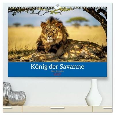 Löwen der Savanne (hochwertiger Premium Wandkalender 2027 DIN A2 quer), Kunstdruck in Hochglanz