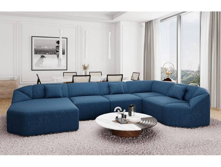 Wohnlandschaft Cabrera U-Form aus Stoff
