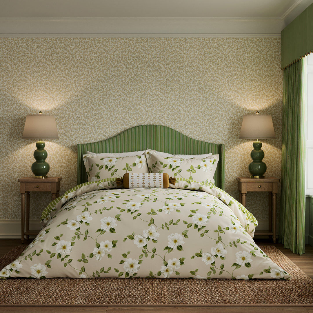 Trust Poets Rose Cotton Duvet Cover Set S/B Linen Super King Duvet Cover + 2 Super King Pillowcases