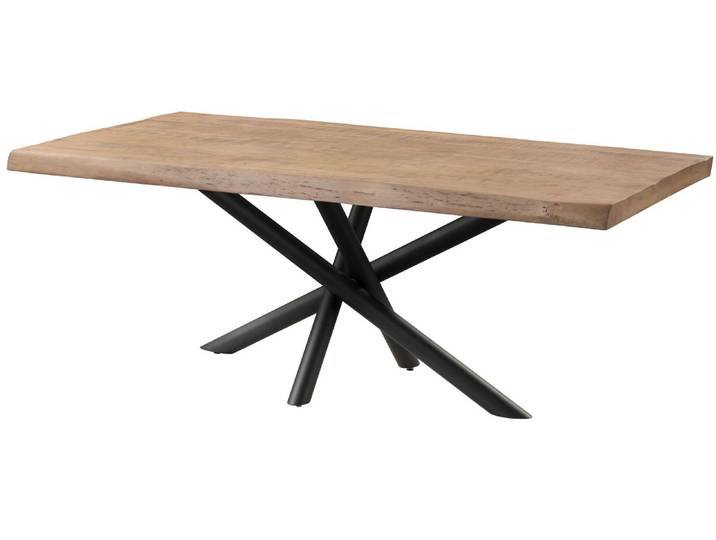 Baumtisch Mango 200x100x76 beige lackiert / Mikado-Beine anthrazit matt FREEFORM 5