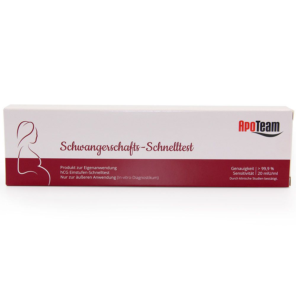 Apoteam Schwangerschafts-Schnelltest 20 mlU/ml 1 St Test