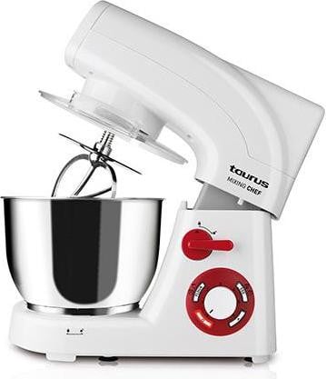 Taurus 913516000 Staande mixer, Wit, 1200 Watt, 5,5 liter, Mengen, Mixen en Kneden