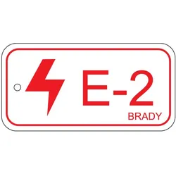 Brady, Sicherheitskennzeichnung, B-7527, Polypropylen Schild, Energy Source Tag - Electrical/Elektrik, 75 x 38mm, Rot auf Wei