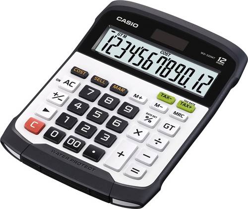 Casio WD-320MT Tischrechner Silber-Schwarz Display (Stellen): 12 solarbetrieben, batteriebetrieben (B x H x T) 145 x 36 x 195 mm