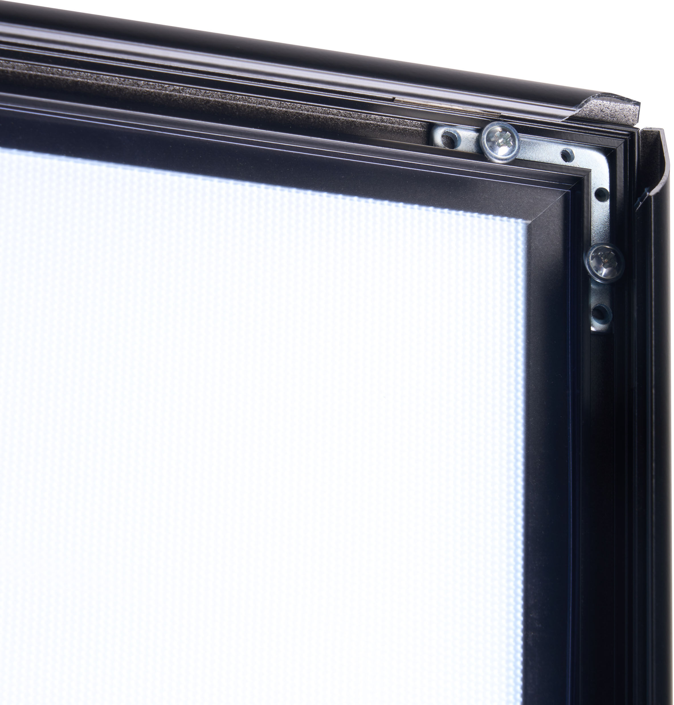SPRINTIS Présentoir sur pied LED A3 avec cadre clic clac noir, aluminium, acier