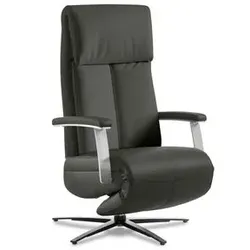 Segmüller Werkstätten Sessel Comforte Uno Anzio B4 Leder Grau Granit