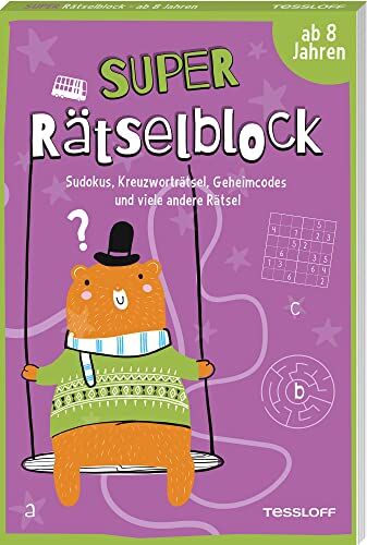 Stefan Heine - Super Rätselblock ab 8 Jahren.Sudokus, Kreuzwörträtsel, Geheimcodes und viele andere Rätsel: 128 Seiten Rätselspaß - 25 unterschiedliche Rätselarten (Rätsel, Spaß, Spiele) - Preis vom 17.10.2026 19:25:27 h