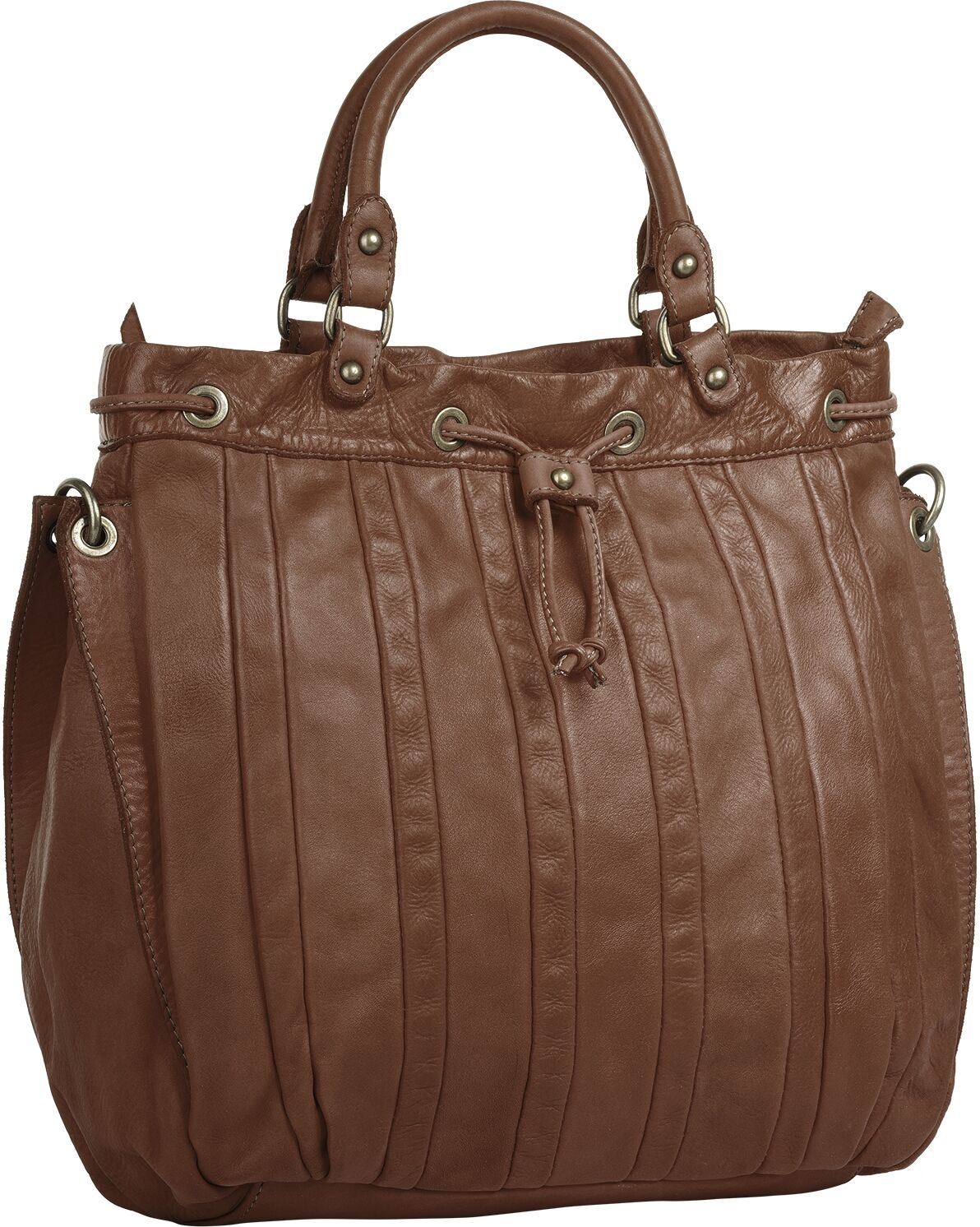 Shopper FORTY "FORTY Damen echt Leder, Made in Italy", Damen, Gr. B/H/T: 32cm x 27cm x 16cm onesize, braun (cognac), Leder, leicht glänzend, unifarben, Taschen Shopper, echt Leder, Made in Italy cognac B/H/T: 32cm x 27cm x 16cm onesize