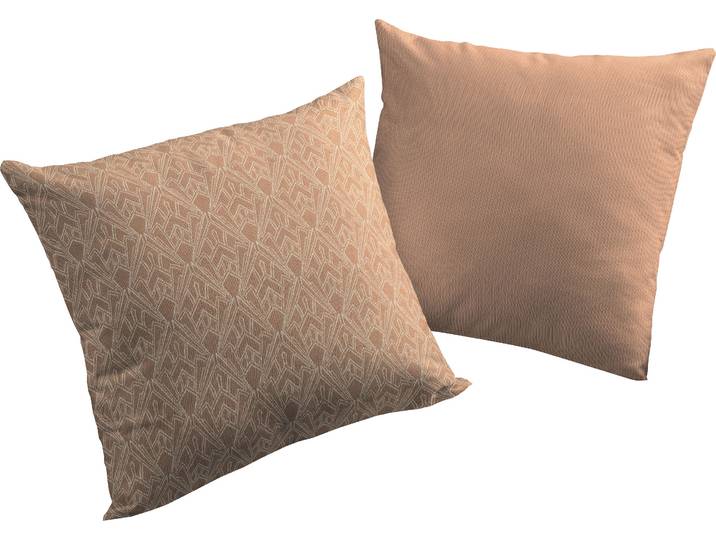 Dekokissen ADAM Urban Cactus , braun (pergament, gemustert), B:40cm L:40cm, Baumwolle, Dekokissen_Sitzkissen_Kissenhüllen, Dekokissen, zertifizierter Bio-Baumwolle, Wendekissenhülle ohne Füllung, 1 Stück
