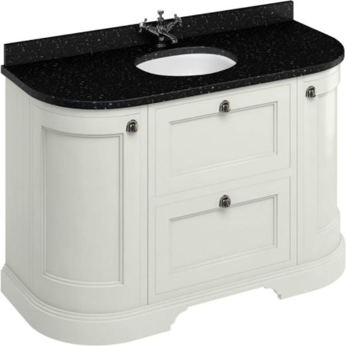 Casa Padrino Waschschrank / Waschtisch mit Granitplatte Türen und Schubladen - Limited Edition