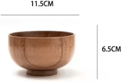Uplift Curations Japanese Style Wooden Bowl Jujube Wood Soup & Rice Bowl For Tableware l