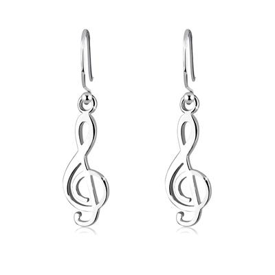 Paar Ohrhänger ELLI "Ohrringe Notenschlüssel Musik Melodie Note 925 Silber" Gr. 18, silber, Ohrringe, Damen, 18, ohne Stein, Silber 925 (Sterlingsilber)