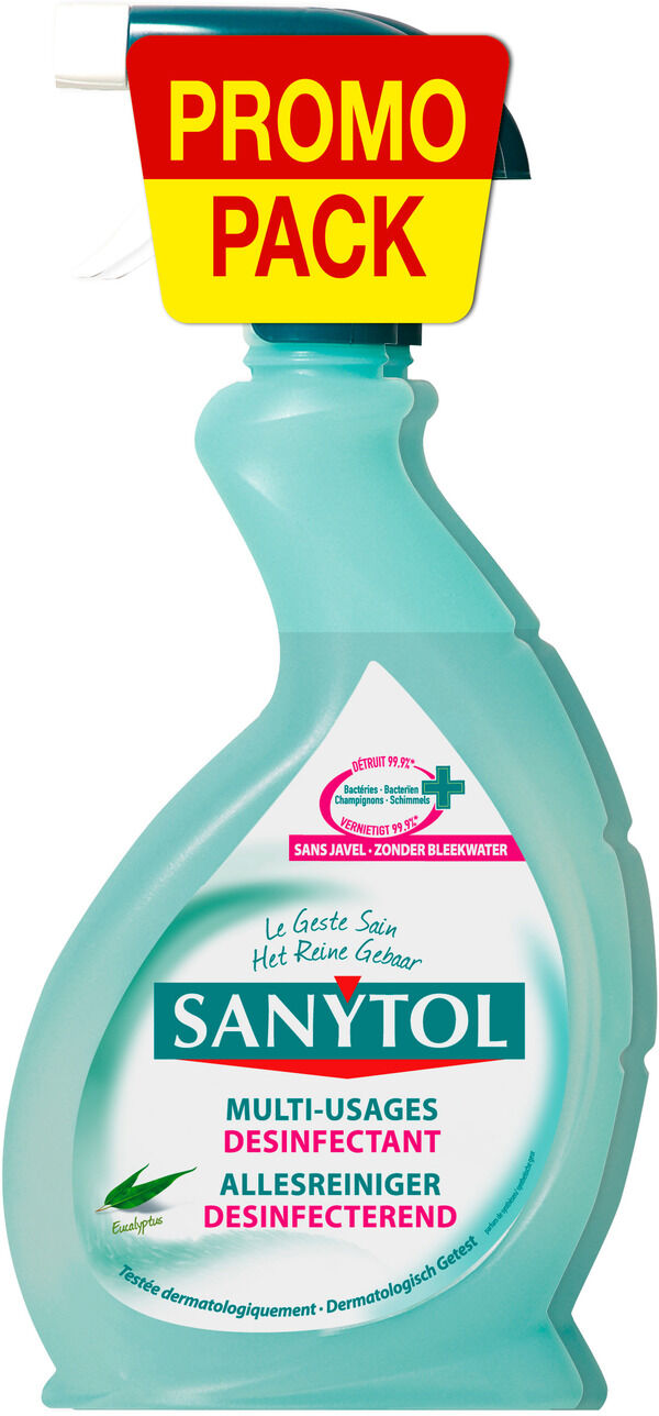 Sanytol Desinfectant Multi-Usages Duopack 500 ml Eucalyptus