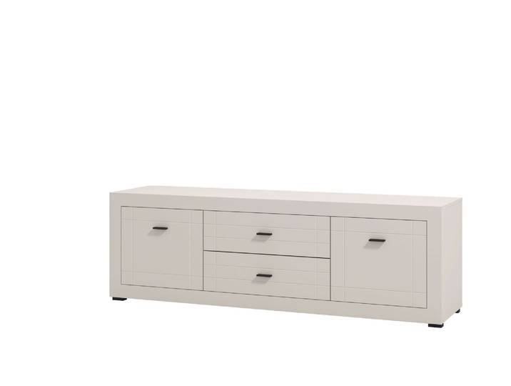 Lowboard HOME AFFAIRE Warwick TV-Board, TV-Kommode, TV-Schrank, TV-Unterschrank, TV-Möbel , weiß (kaschmir), B:166,5cm H:53cm T:41,5cm, Holzwerkstoff, MDF, Sideboards, Lowboard, Elegantes Lowboard in Kaschmir mit viel Stauraum, Heißfolienprägung