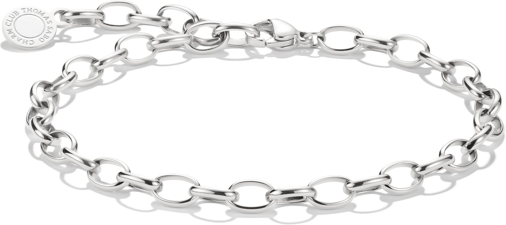 Charm-Armband THOMAS SABO "Charm Armband Silberfarben" Gr. 17, silberfarben, Armbänder, Damen, 17, Metall, Charm-Armband