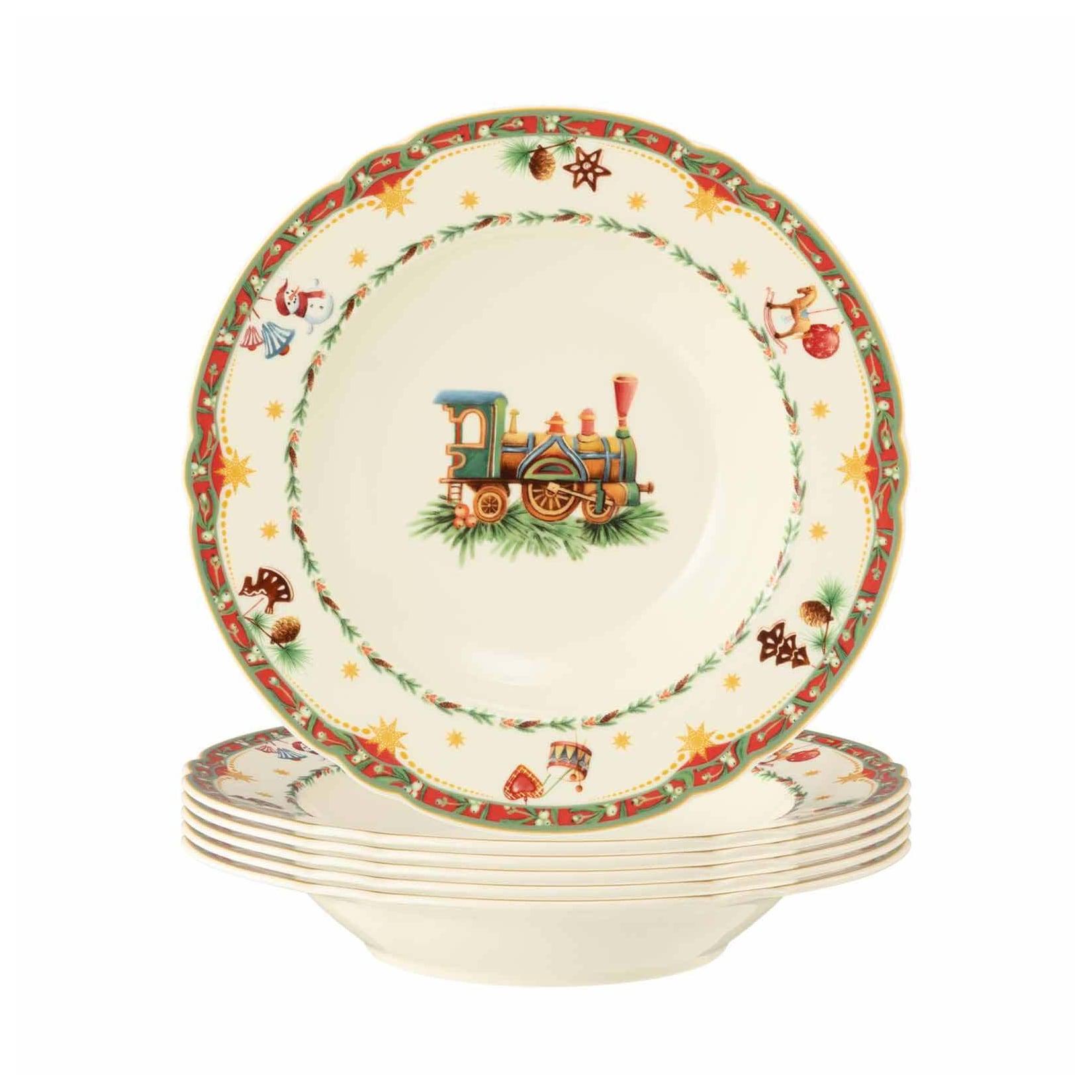 Seltmann Weiden Suppenteller Marieluise Weihnachtsnostalgie ø 23 cm 6er Set