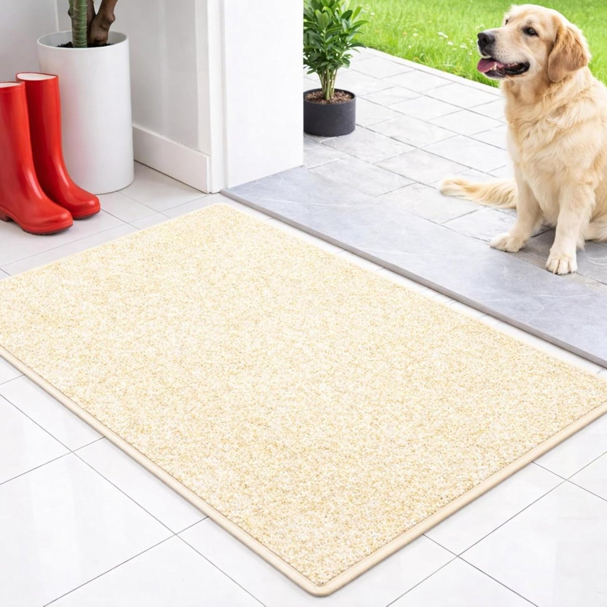 Beige Schoonloopmat - Antislip Deurmat - 60 x 90 cm