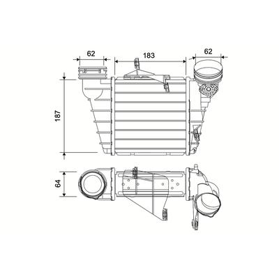 VALEO Ladeluftkühler 822954 für VW