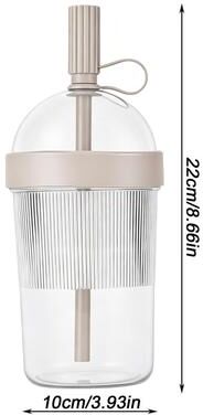Universal Stock Reusable Coffee Cup With Straw And Lid Portable Travel Coffee Cup For Office, Gym & Daily Use chocolate