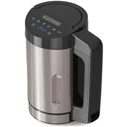 Black & Decker Black+Decker BXSM1000E Suppenmaschine, Dampfgarer + Reiskocher, Schwarz, Silber