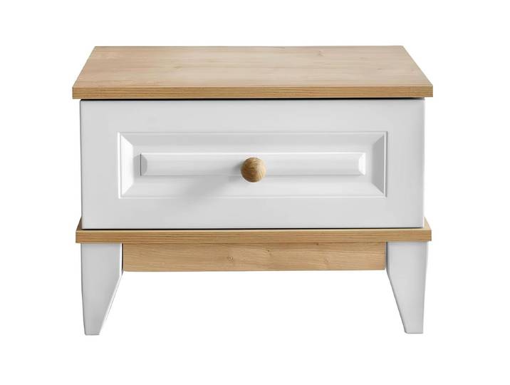 JVmoebel Nachttisch Kinderzimmer Weißer Nachttisch Luxuriöse Nachtkonsole Luxus (1 Nachttisch), Breite 47 cm