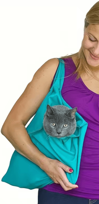 Inspire Curations CozyCarry Calming Cat Carrier Bag blue l