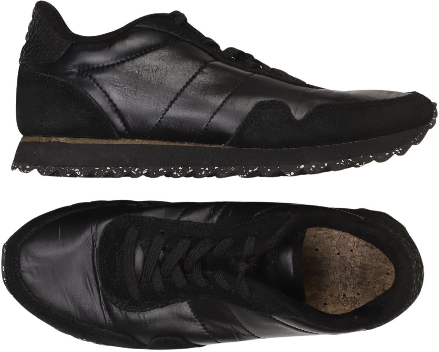 Woden Damen Sneaker, Schwarz, Gr. EU 39, kein / Etikett - Second Hand