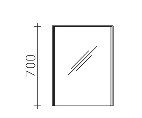 Pelipal Serie 6010 Spiegelschrank 6010-SPS01, B:540, H:709, T:176mm 6010-SPS01