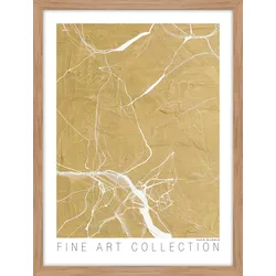 Kunstdruck GOLD MARBLE (LBH 30x40x2 cm) - bunt - LBH 30x40x2 cm