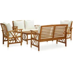 Helloshop26 - Gartenmöbelset Outdoor-Möbel 5-teilig mit Kissen massives Akazienholz 02_0016313