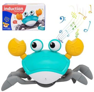 Smart Shopping Spot Dancing Crab Toy For Babies   Interactive Crawling Escape Crab   Fun Birthday & Holiday Gift For Boys & Girls blue