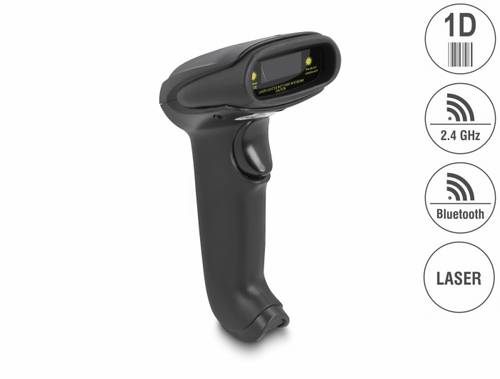 Delock 90564 1D Barcode-Scanner Bluetooth 1D Laser Schwarz Hand-Scanner
