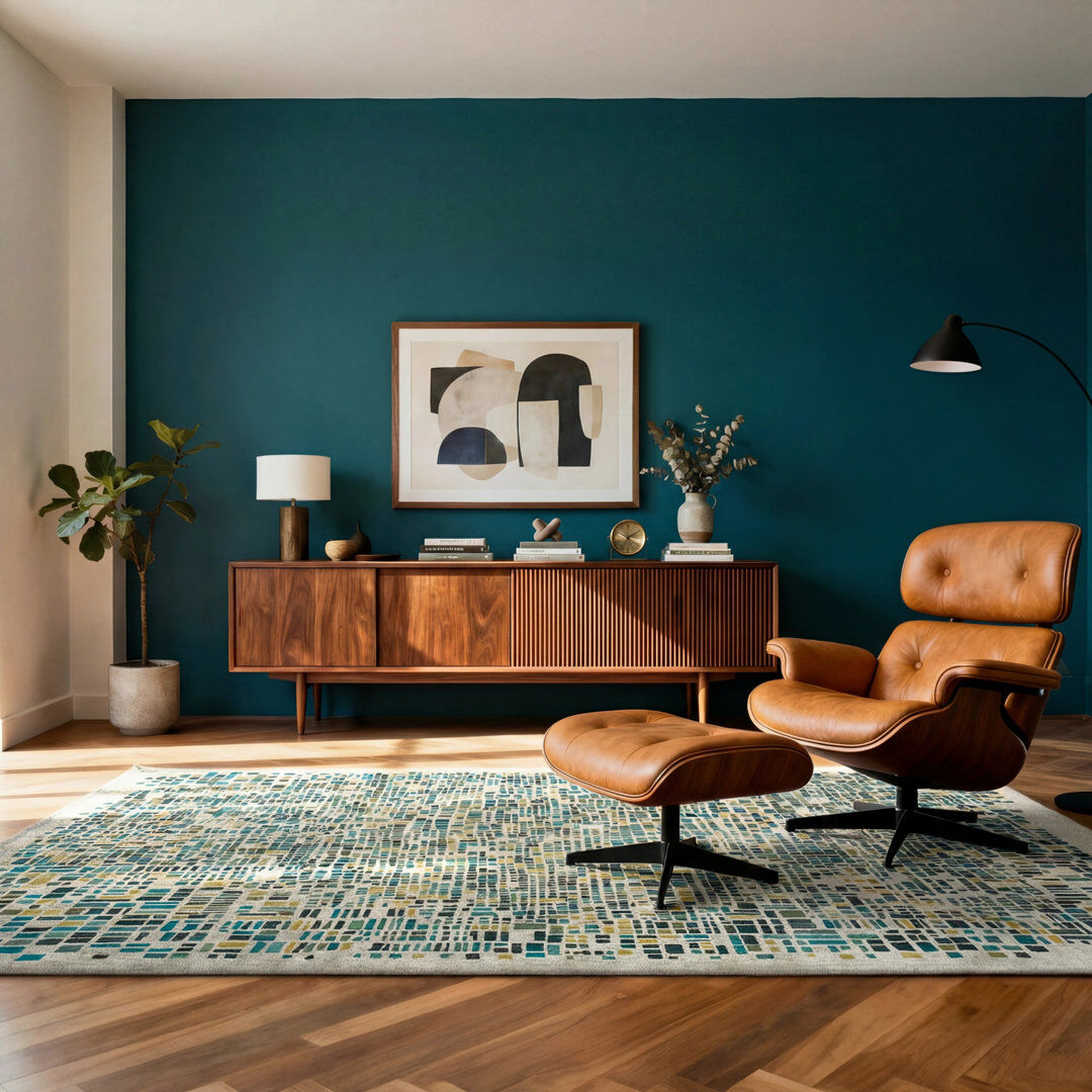 Louis de Poortere Gallery Cubik Midnight Recycled P.E.T Area Rug Green Rectangle 140 x 200 cm