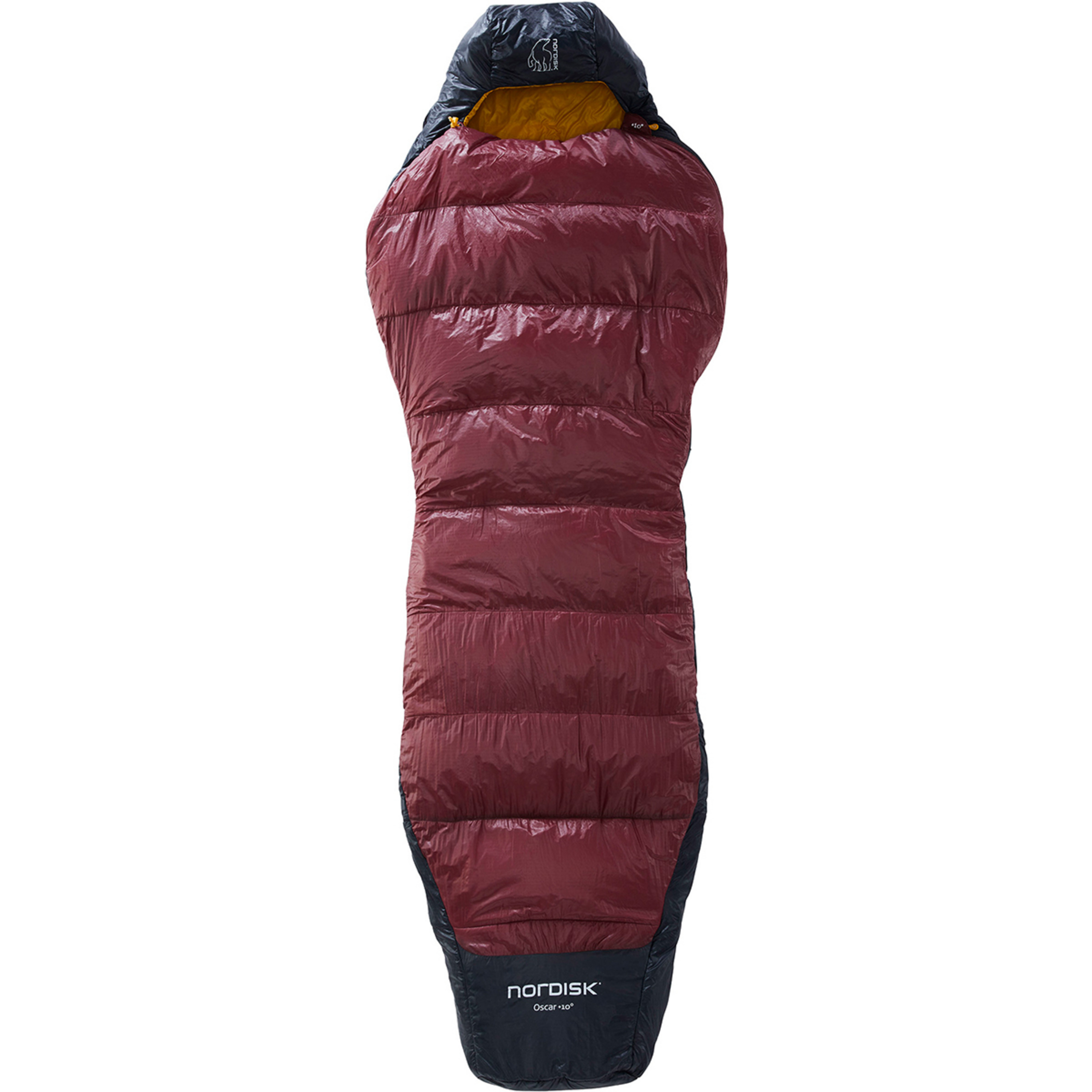 Nordisk Oscar +10 Curve Schlafsack Kunstfaserschlafsäcke rot Größe MAX. 175CM Trekking