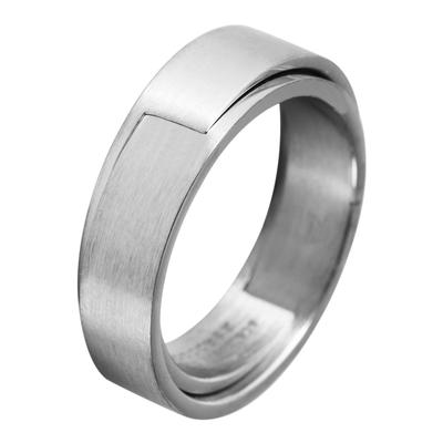 Partnerring AKZENT "Alluring Way, silberfarbig, langlebig" Gr. 64, silber (silberfarbig), Fingerringe, Herren, 64, Edelstahl