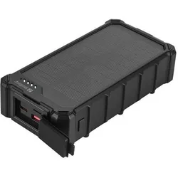 Sandberg Solar Powerbank CampLED 20000 (20000 mAh, 22.50 W, 74 Wh), Powerbank, Schwarz