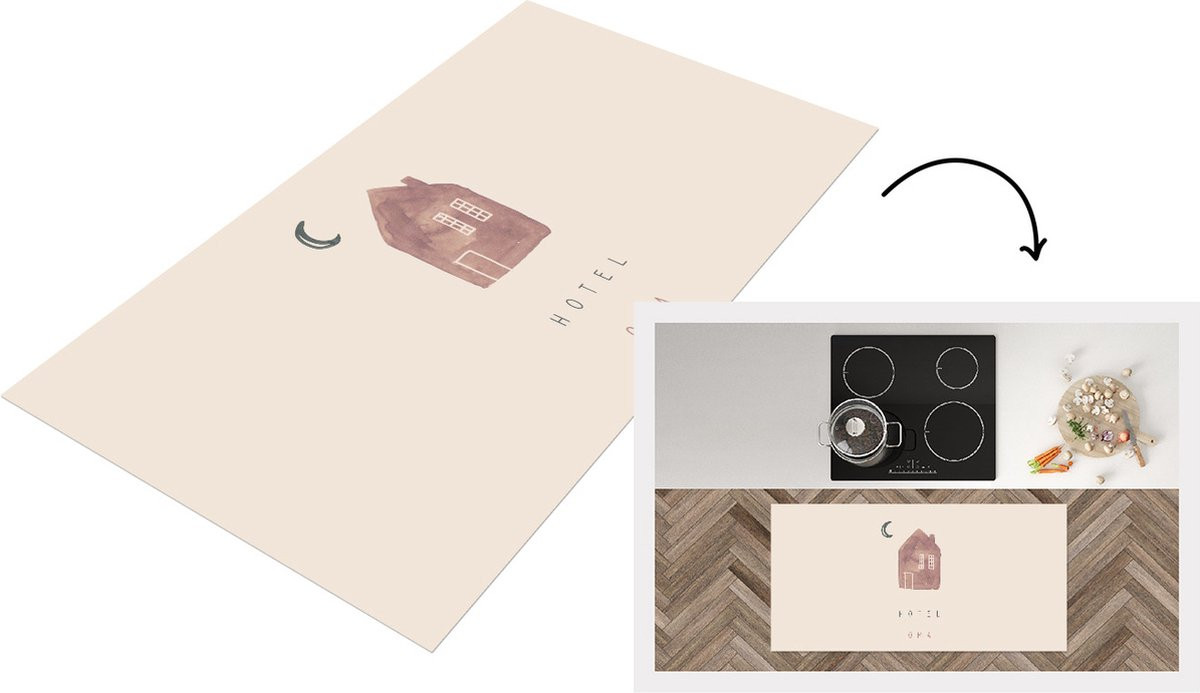 KitchenYeah Keukenloper Vinyl met Quotes Hotel Oma - 120 x 60 cm