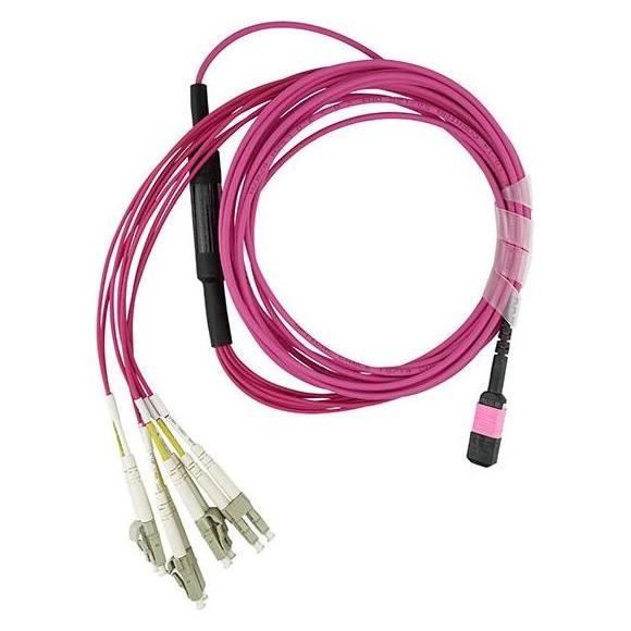 BlueOptics LWL MPO/4xLC Breakout Kabel OM4 30 Meter (SFP5141FU30MKB)